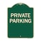 Signmission Designer Series Private Parking, Green & Tan Heavy-Gauge Aluminum Sign, 24" x 18", G-1824-23258 A-DES-G-1824-23258 - alternate 1